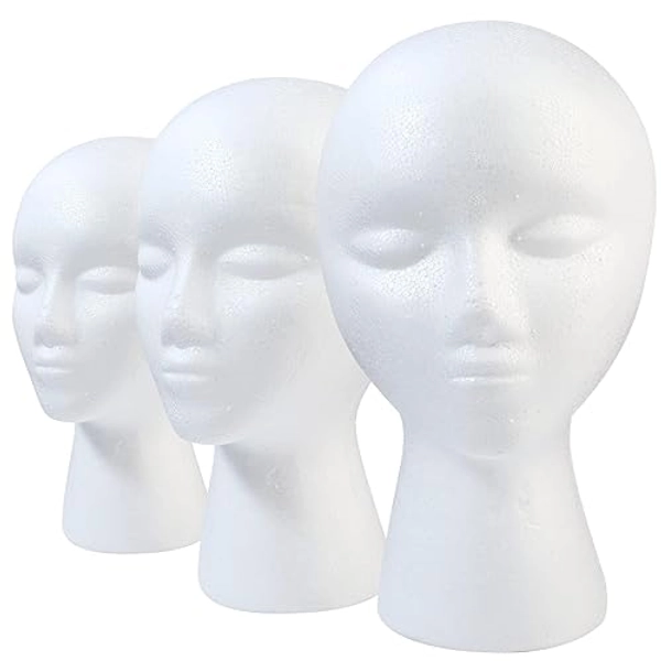 Styrofoam Mannequin Multipurpose Wigs (3 PK)