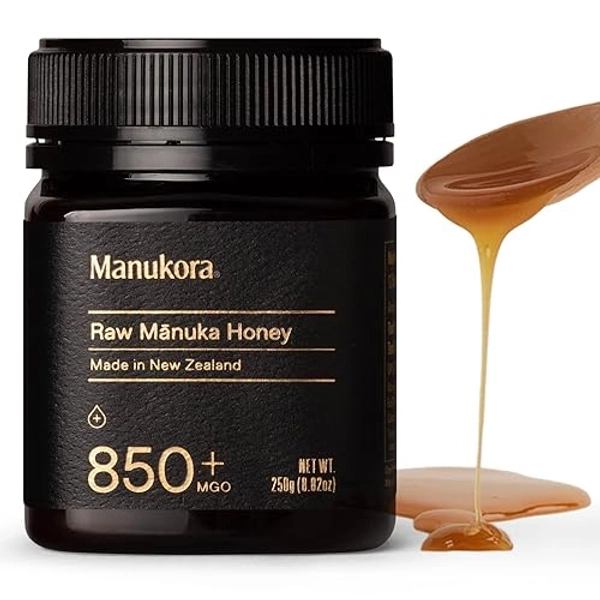 Manukora Raw Manuka Honey, MGO 850+ from New Zealand, Non-GMO, Monofloral, Traceable from Hive to Hand, Daily Digestive & Immune Support - 250g (8.82 Oz)