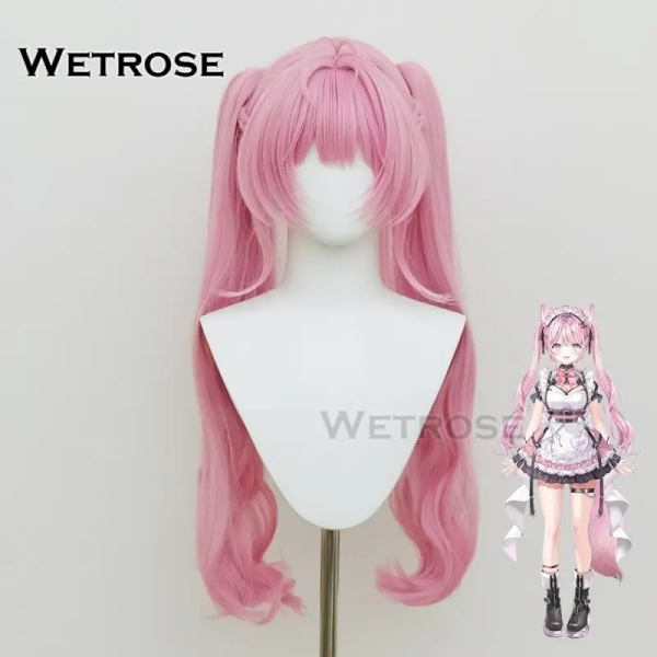 [Wetrose] In Stock Hololive JP Virtual YouTuber Vtuber Hakui Koyori Pink Cosplay Wig