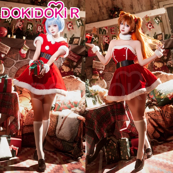 【In Stock】【Size S-2XL】DokiDoki-R Anime Cosplay Costume Red White Christmas
