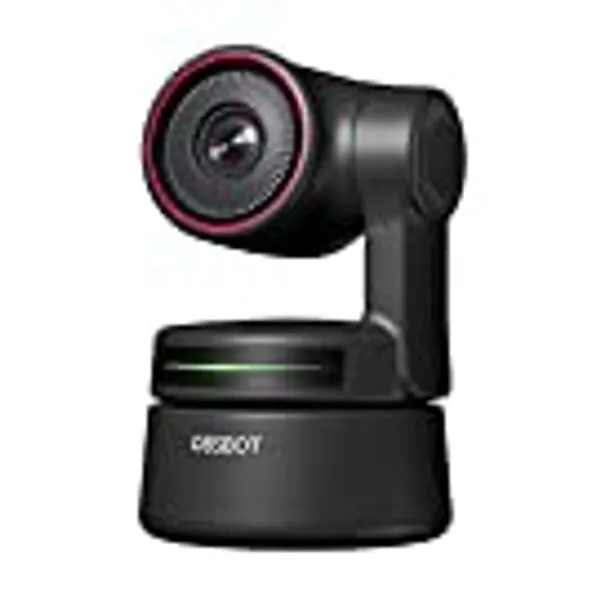 OBSBOT Tiny PTZ Webcam 4k │ KI-gestützte Bildeinstellung und Autofokus, 4K Webcam mit ein duale omnidirektionale Mikrofonsystem, automatische Verfolgung mit 2-Achsen-Tragrahmen, HDR, 60 fps, Streaming