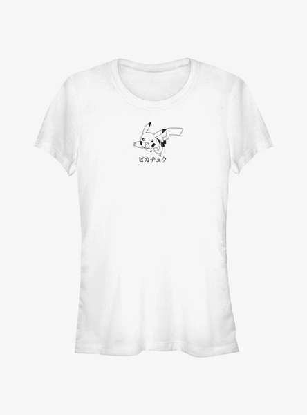Pokemon Pikachu Jump In Japanese Girls T-Shirt - M