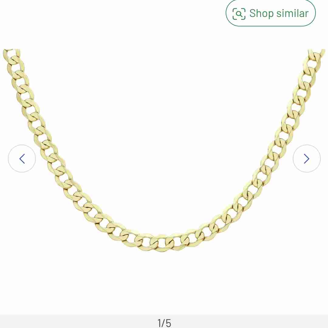 Buy Revere 9ct Yellow Gold Italian Diamond Cut Chain | Womens necklaces | Argos