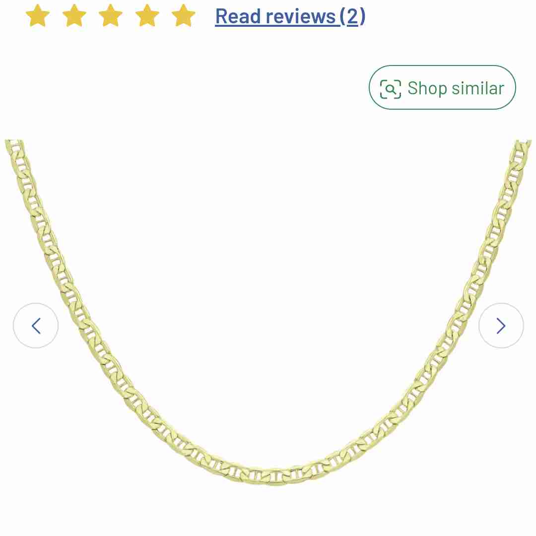 Buy Revere 9ct Yellow Gold Italian Rambo Link 18 Inch Chain | Womens necklaces | Argos