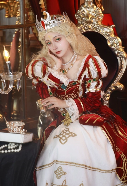 Identity V Psychologist Ada Mesmer Cosplay Costume Dress and Skirt with Veil