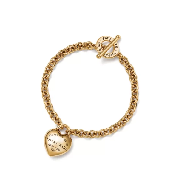 Return to Tiffany® Full Heart Toggle Bracelet in Yellow Gold
