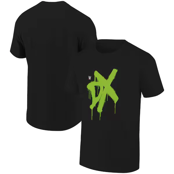 Men's Ripple Junction  Black D-Generation X Spray Paint Logo Graphic T-Shirt