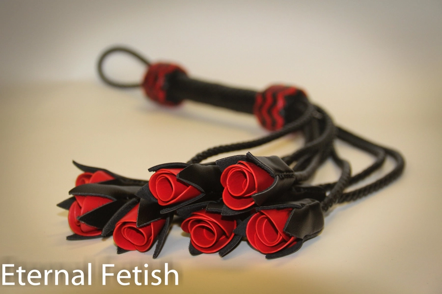 Rose leather whip Cat-O-Nine Tails