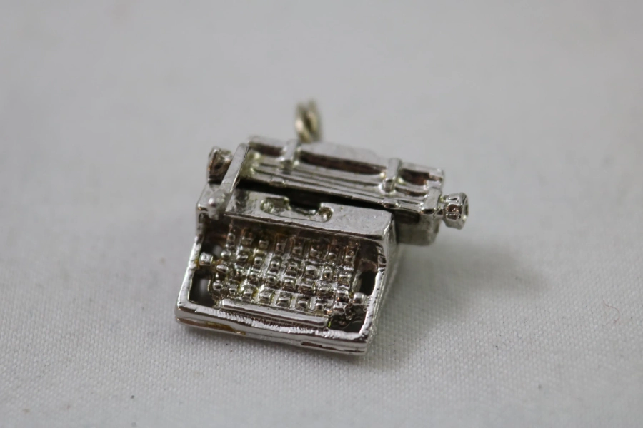 Sterling Silver Articulated Typewriter Charm
