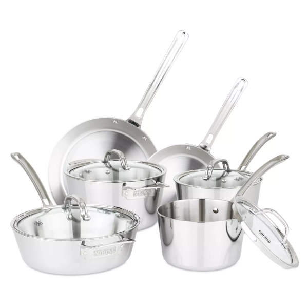 Viking Contemporary 10-Piece Stainless Steel Cookware Set