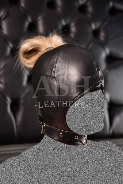 Real Soft Leather Made Bdsm Hood | Covet-worthy Leather Bondage Mask ( Mature)