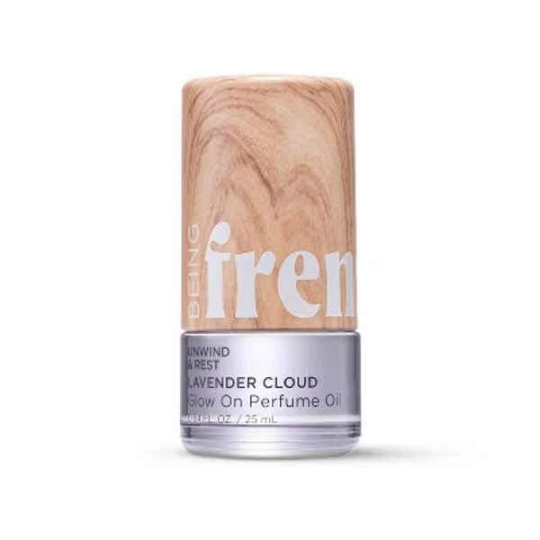 Being Frenshe Glow On Roll-On Fragrance with Essential Oils - Floral Lavender Cloud - 0.84 fl oz