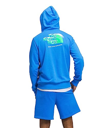 THE NORTH FACE Men's Box NSE Pullover Hoodie - Medium - Optic Blue/Chlorophyll Green