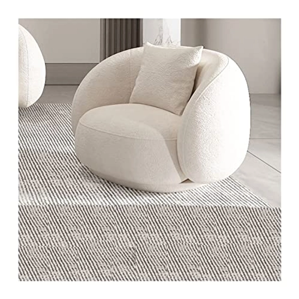 Canapés/canapés Pour Petits Espaces Canapé incurvé de salon moderne, fauteuil de salon intérieur, chaise ergonomique, canapé de chambre à coucher 35 pouces, blanc/gris Meubles de Salon ( Color : A )