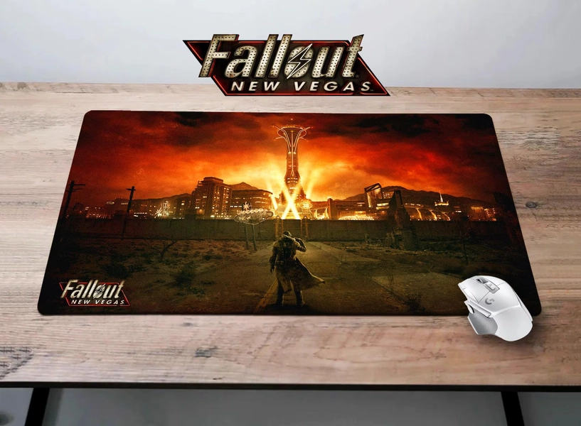 Fallout Vegas Desk Mat New Vegas Playmat / Fallout Gaming Mouse Pad Gift PC Mat Wasteland Mousepad TCG MTG Mat