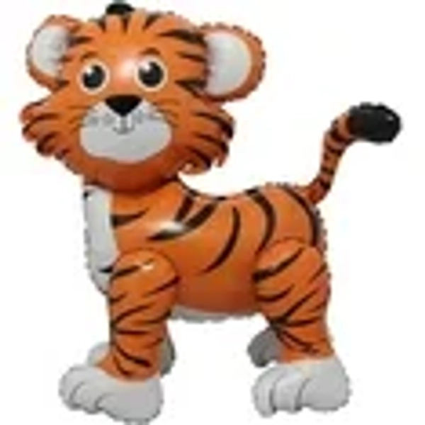 Walking Tiger Balloon, Large Jungle Safari Animals Foil Balloons, Lion for Kids Wild Zoo Party Baby Shower Birthday Decor Supplies
