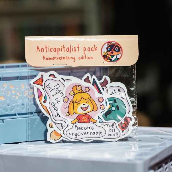 Animal Crossing Anticapitalist Stickers (6 Pack)