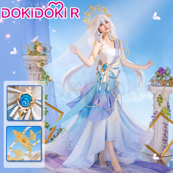 【in stock】DokiDoki-R Game Genshin Impact Cosplay Furina Costume Tides Doujin Dress Fontaine Focalors