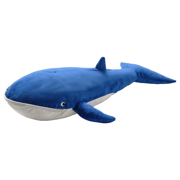 BLÅVINGAD Soft toy - blue whale 39 "