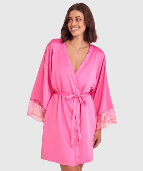 Arla Short Wrap - Pink/Light Yellow XXL