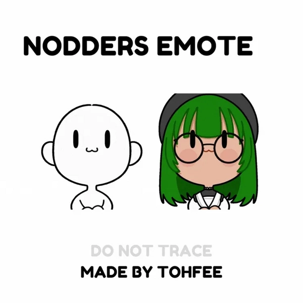 NODDERS YCH EMOTE by tohfee (@tohfee)