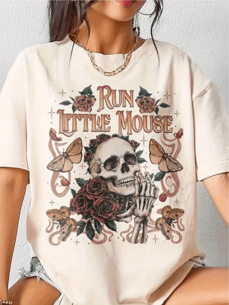 run little mouse shirt rose skeleton shirt 