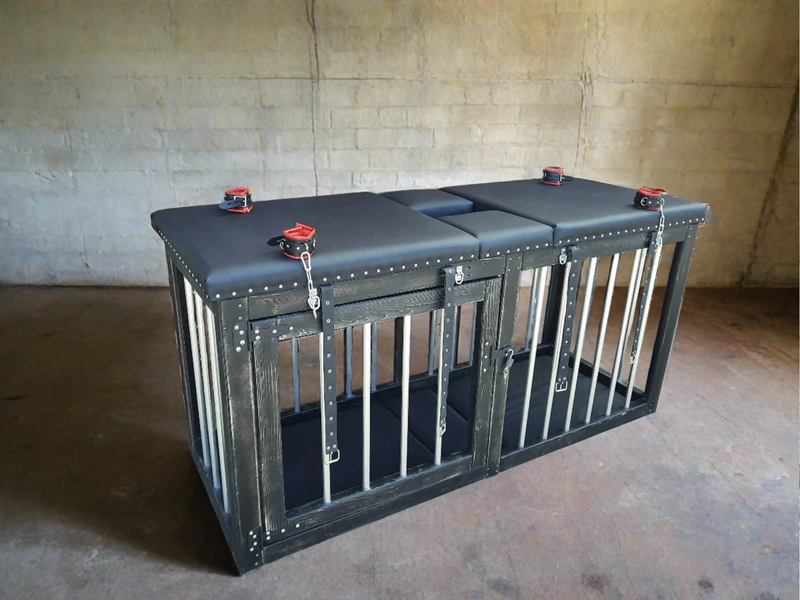 BDSM furniture Massage table with cage 2 in 1 for adult games. Sex furniture