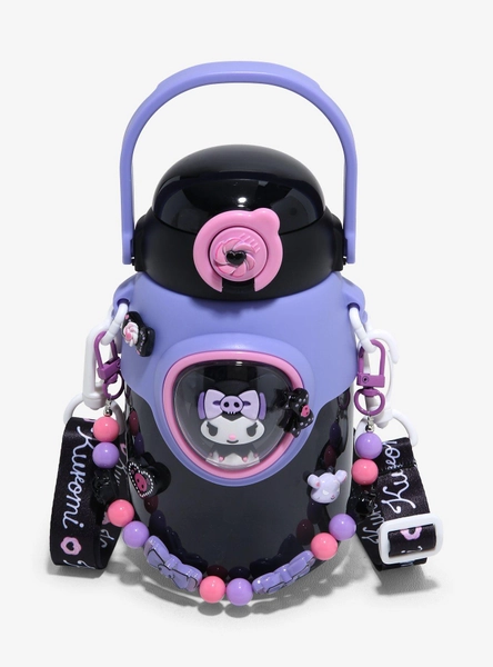 Sanrio Kuromi Water Bottle With Lanyard