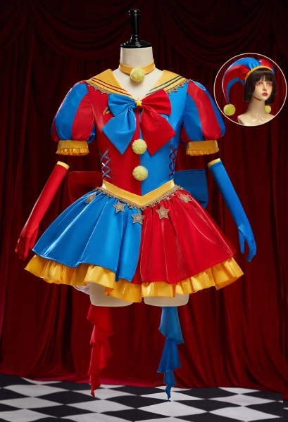 TADC Clown Girl Derivative Halloween Sailor Suit Casuel Outfit Sailor Dress with Hat Gloves Cosplay Costume