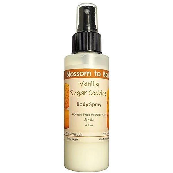 Blossom to Bath Vanilla Sugar Cookies Body Spray (4 Ounce) - Phthalate Free Fragrance - Energizes Skin with Scent