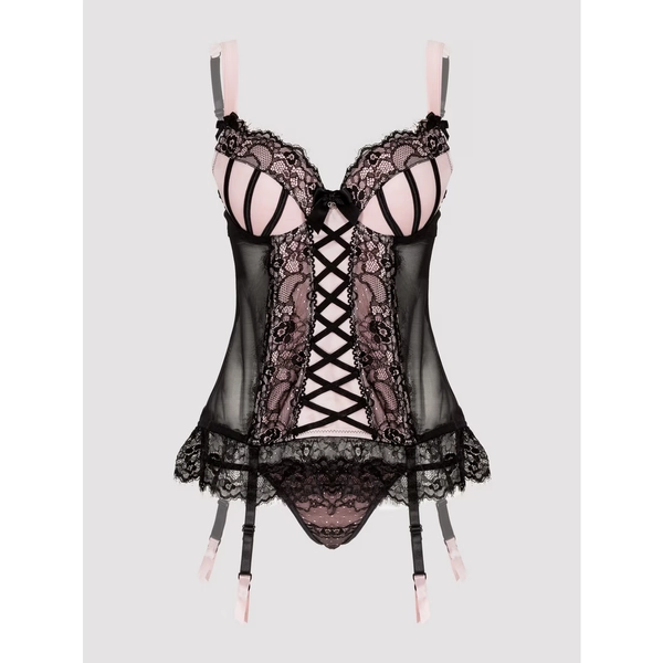 Lovehoney Belle Cherry Push-Up Basque Set