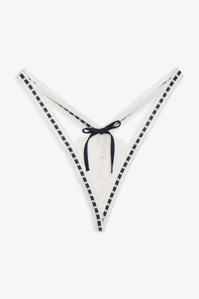 Heather Thong Panty — White