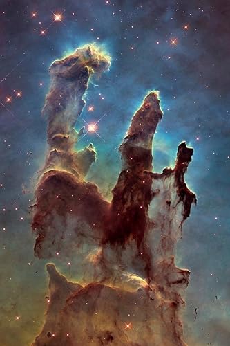 Laminated Pillars of Creation Photo Photograph Poster Dry Erase Wall Art 16x24 - Laminated Poster - 24.3L" x 16.3W"