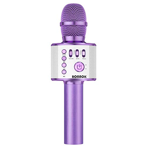 BONAOK Wireless Bluetooth Karaoke Microphone