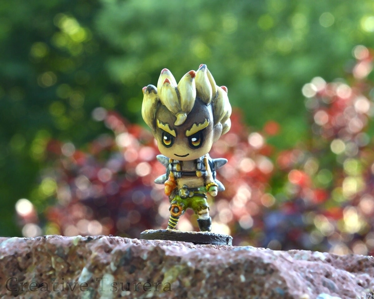 Overwatch Junkrat Chibi Figure - Tiny Limited Sculpture Collectible Small Batch Figurine - Christmas Birthday Geek Gifts