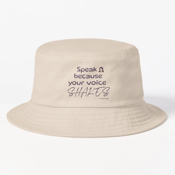 Speak because your voice shakes (purple) Bucket Hat
