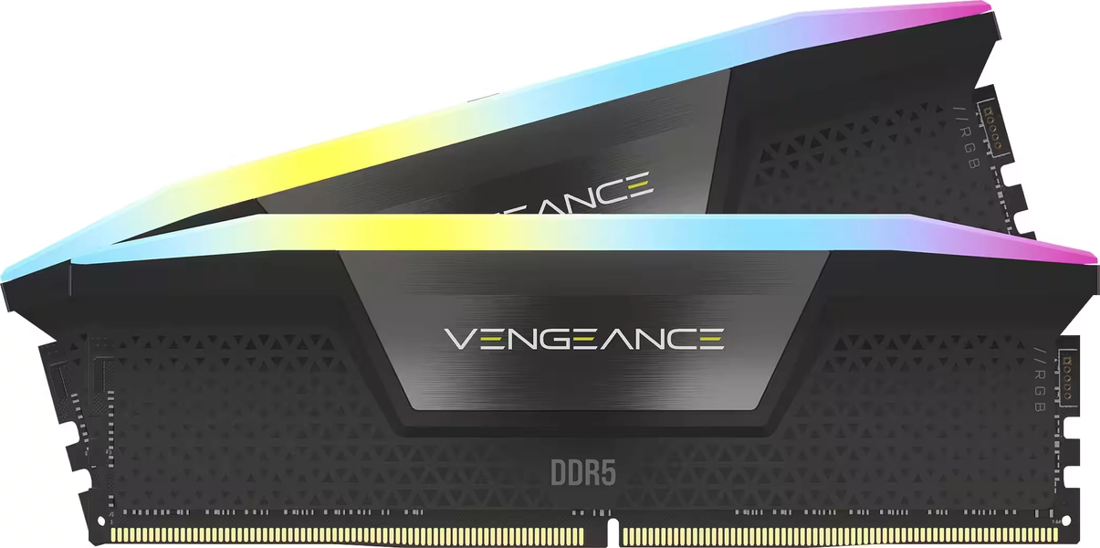 CORSAIR VENGEANCE RGB  64GB (2x32GB) DDR5 6400MHz C32 UDIMM Desktop Memory Black CMH64GX5M2Y6400C32 - Best Buy