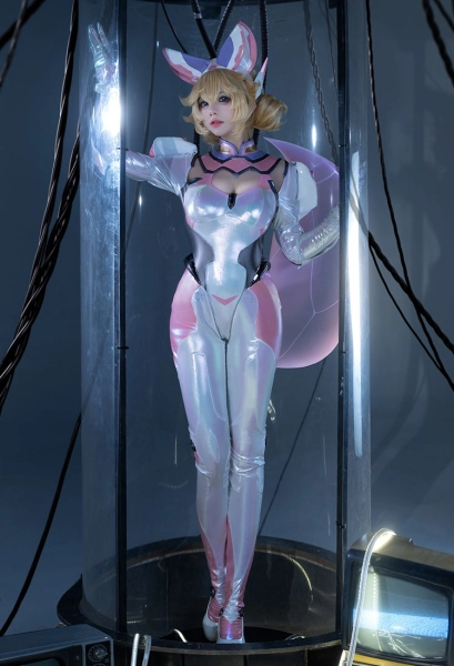 Honor of Kings Da Ji Stellaris Phantom Skin Cosplay Bodysuit with Headband and Earrings