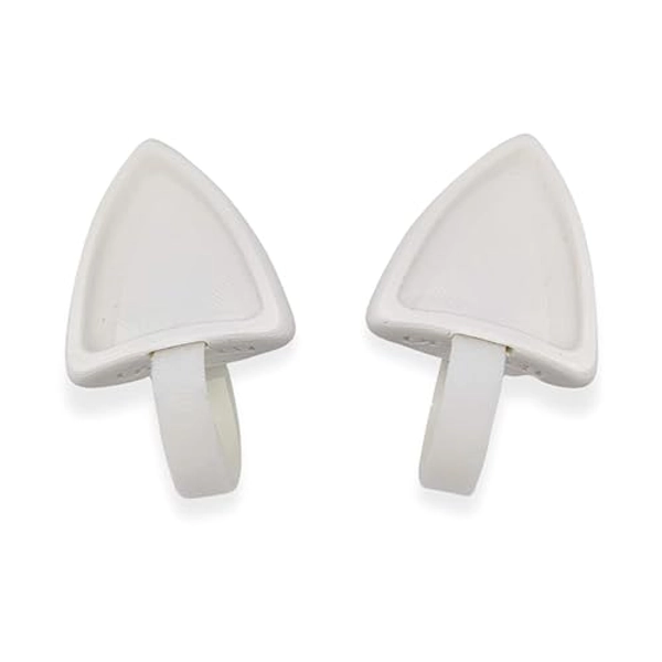 BeamTeam3D Cat Ears for Headphones - Cat Ear Headphone Attachment in Various Colors with Self Fastener - Cat Ears Headphone for Gamers and Streamers and Cosplayers (Set of 2) (Solid White)