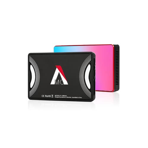 Aputure MC RGB LED-Kameraleuchte 3200-6500K, Kreatives Randlicht für Fotografie, Video & Filmemacher, Key-Light für Nahaufnahmen, Leichtgewicht für Reisen, Unterstützt App-Steuerung & Qi-Ladung