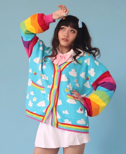 Rainbow Charms Cardigan | L
