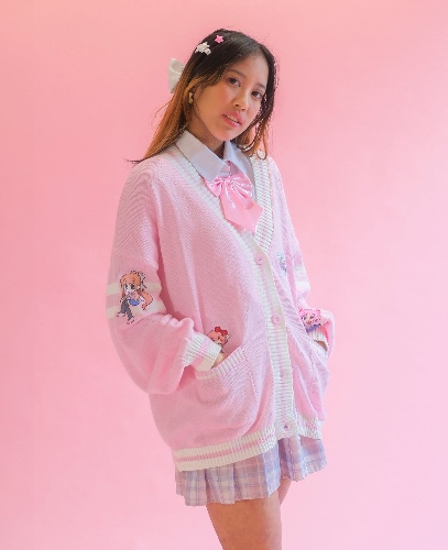 (Pre-order) Doki Doki Literature Club! School Cardigan - Pink | L