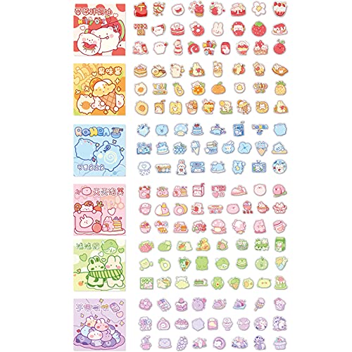 300Pcs Cute Cartoon Rabbits Decoration Washi Stickers for Scrapbook Planners Gift Packing Scrapbooking Album Planner Journaling DIY Arts and Crafts