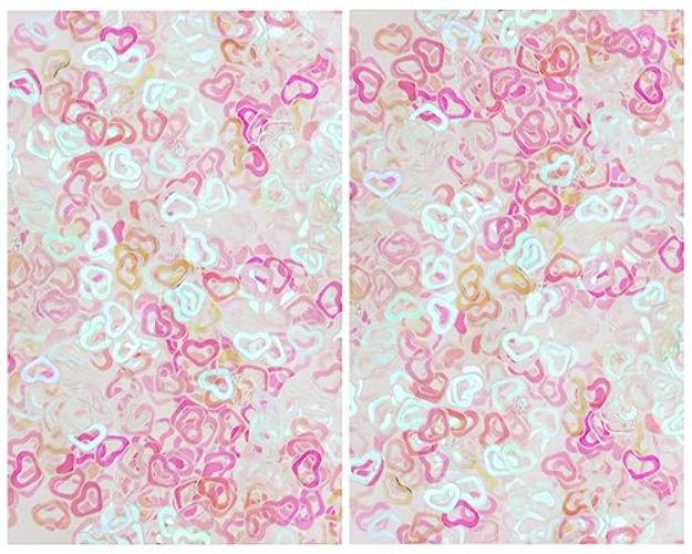 Tupalizy 20g Small Glitter Holographic Heart Confetti Sequin Sticker Iridescent Party Decorations Flakes for Nail Art Tech Acrylic Resin Jewelry DIY Crafts Women Body Eye Makeup Face Hair (Clear) - Clear
