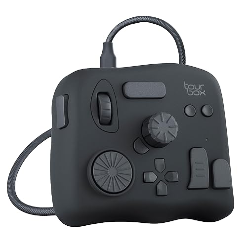 TourBox NEO, Custom Controller for Photo Video Editing, Color Grading, Ilustration, Mac/Windows, Adobe Photoshop Lightroom Premiere Illustrator Davinci Resolve After Effects Final Cut Pro Keyboard - No Storage Bag