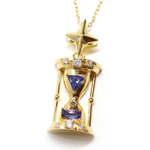 Time Hourglass pendant - Gold