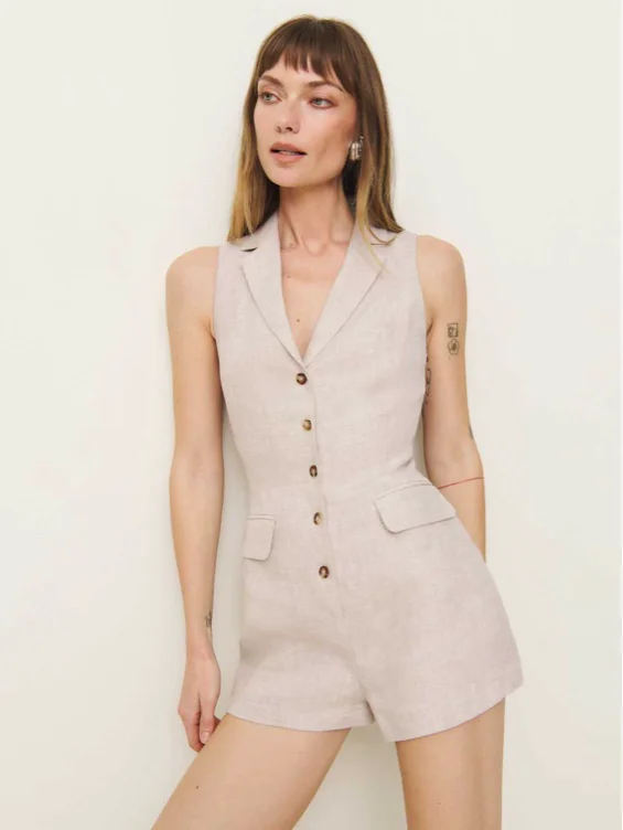 Leila Linen Romper