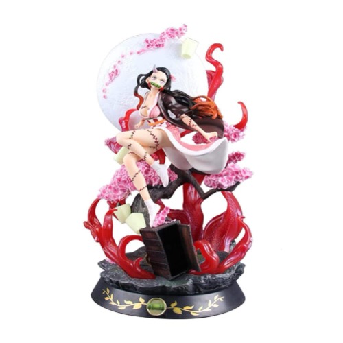 Kamado Nezuko Demon Slayer Figurine Figurine Anime GK Cube Blizzard Sang Modèle Personnages Poupée 31CM PVC Collection Figurine Poupée Jouets, Cadeaux pour Adultes Fans D'anime