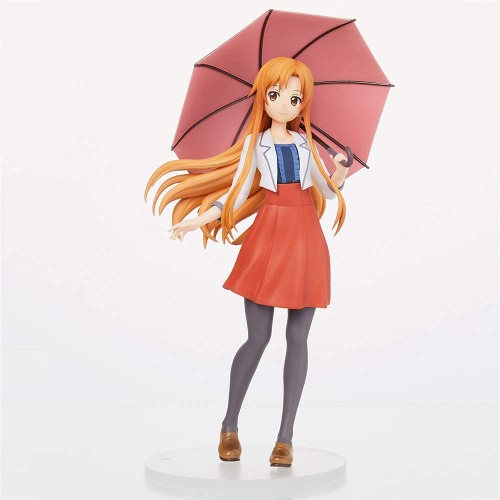 tshY Figurine Anime Sword Art Online SAO Parapluie Asuna Figure Décoration Ornements Objets de Collection Jouets Animations Modèle Personnage 18cm