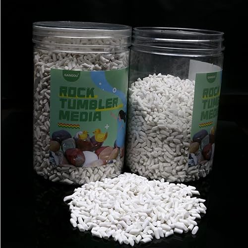 4 Pound Rock Tumbling Ceramic Filler Media 1/8" X 1/4" Small Cylinder Ceramic Tumbling Tumbler Media - 4LBS for use in Rotating Tumblers - 4 Lbs 1/8" X 1/4" Cylinder